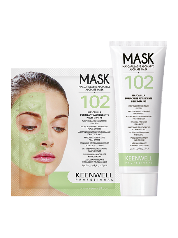 MASCHERA ALGINATO 102 PURIFICANTE ASTRINGENTE PELLI GRASSE KIT 9 PZ.